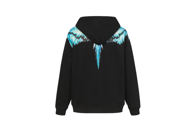 Blue Firework Feather Wings Hoodie