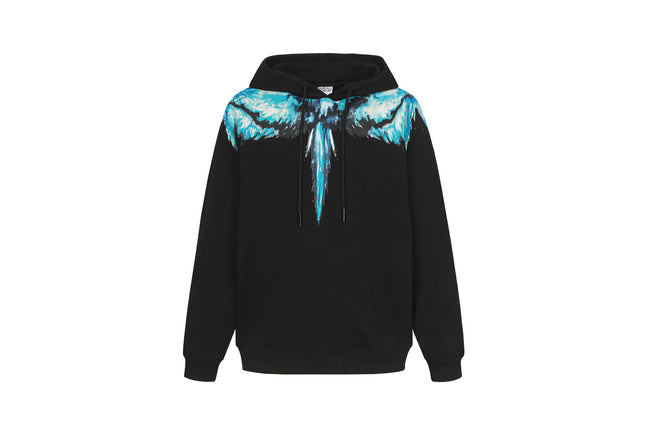 Blue Firework Feather Wings Hoodie